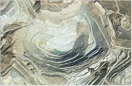 Bagdad mine satellite view