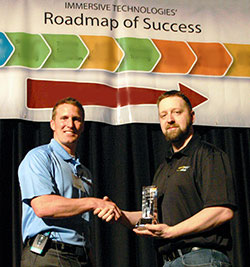 Brandon Hom, Kinross Fort Knox - accepting the 2010 Business Improvement Award