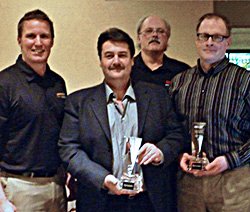 Lorne Shearing and Jerry Hynes, Syncrude - accepting the 2011 Business Improvement Award