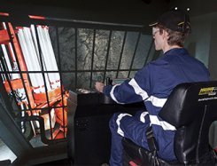 Immersive Technologies' Sandvik DL421 Longhole Production Drill Rig Conversion Kit on IM360-B Advanced Equipment Simulator