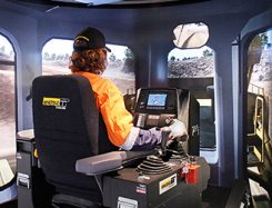 Immersive Technologies' Komatsu D375A-6 Dozer Conversion Kit on PRO4 Advanced Equipment Simulator
