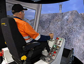 Immersive Technologies' Dragline Conversion Kit on PRO4 Advanced Equipment Simulator