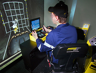 Immersive Technologies' Atlas Copco L1C Jumbo Drill Conversion Kit on IM360-B Advanced Equipment Simulator