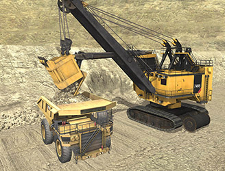 Immersive Technologies' Cat&reg; 7495 Rope Shovel Simulation Graphics