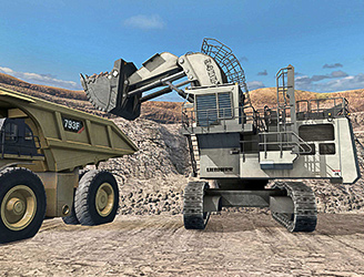 Immersive Technologies' Liebherr R9400 Shovel Simulation Graphics