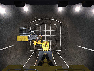 Immersive Technologies' Atlas Copco S1D Rocket Boomer Simulation Graphics