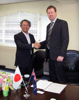 Mr Hidetaka Kita, Komatsu Ltd and Mr Peter 