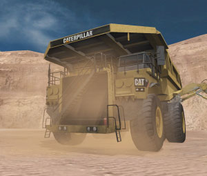 Simulación del camión de extracción Caterpillar 793F®