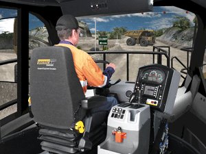 Simulated CAT 793F haul truck model