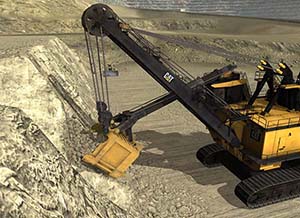 Cat 7495 Rope Shovel Simulator