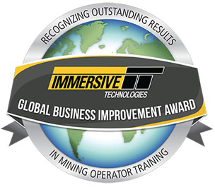 Immersive Technologies’ Global Business Improvement Award Recognizes Outstanding Results in Mining Operator Training