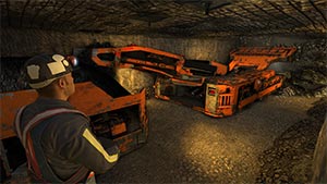 Underground coal mining simulation