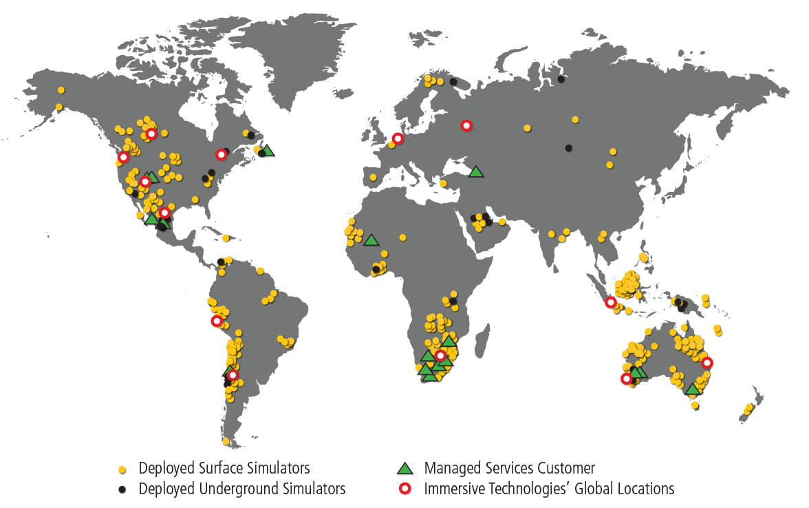 Global Deployment of simulators and Managed Services by Immersive Technologies