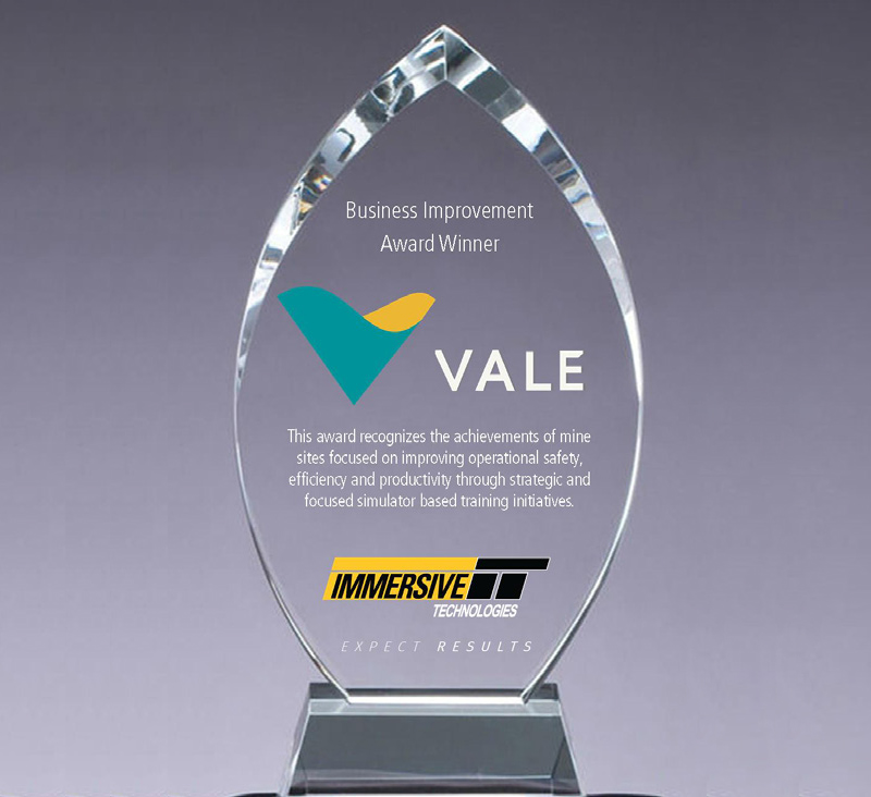 VALE Business Improvement Award trophy