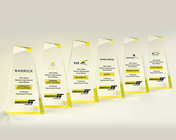 Immersive Technologies’ 15th Annual Business Improvement Award Presented to 6 Mining Companies