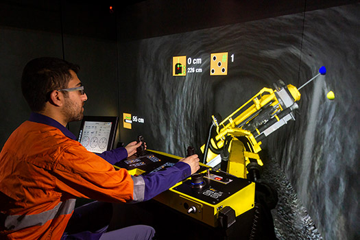 Simulator for Epiroc ME7 C Longhole Production Drill Rig