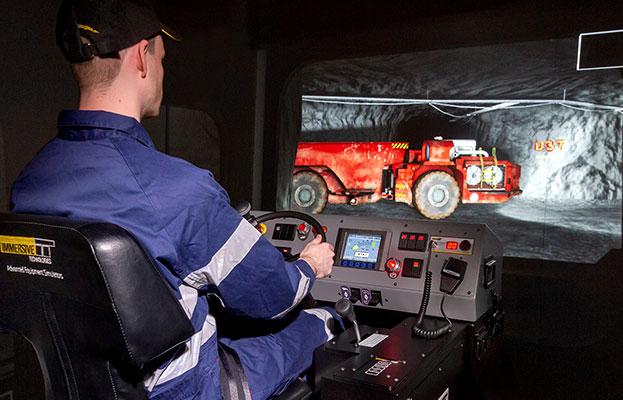 Simulator for Sandvik TH545i Underground Truck
