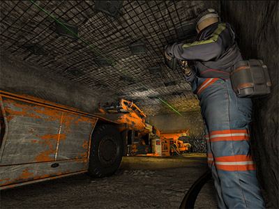 JOY 14CM15 Continuous Miner - Actual Simulation Graphics