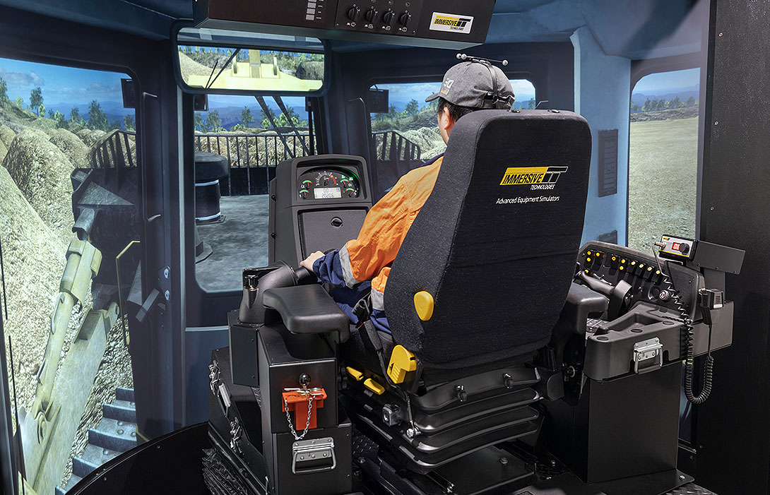 Simulator for Cat D8T Dozer