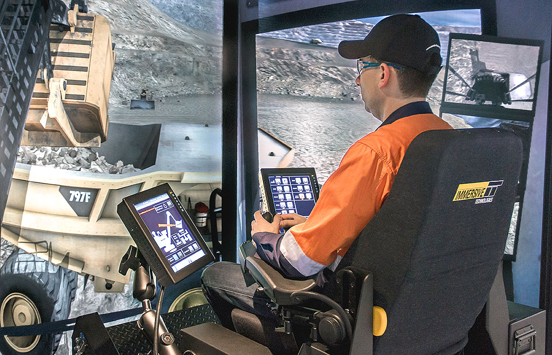 Simulator for Cat(R) 7495 Rope Shovel