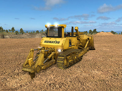 Komatsu D375A-6 Dozer Ripping Training