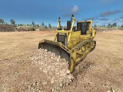 Komatsu D475A-5E0 Dozing Training