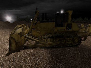 Komatsu D475A-5E0 Night Operating Training