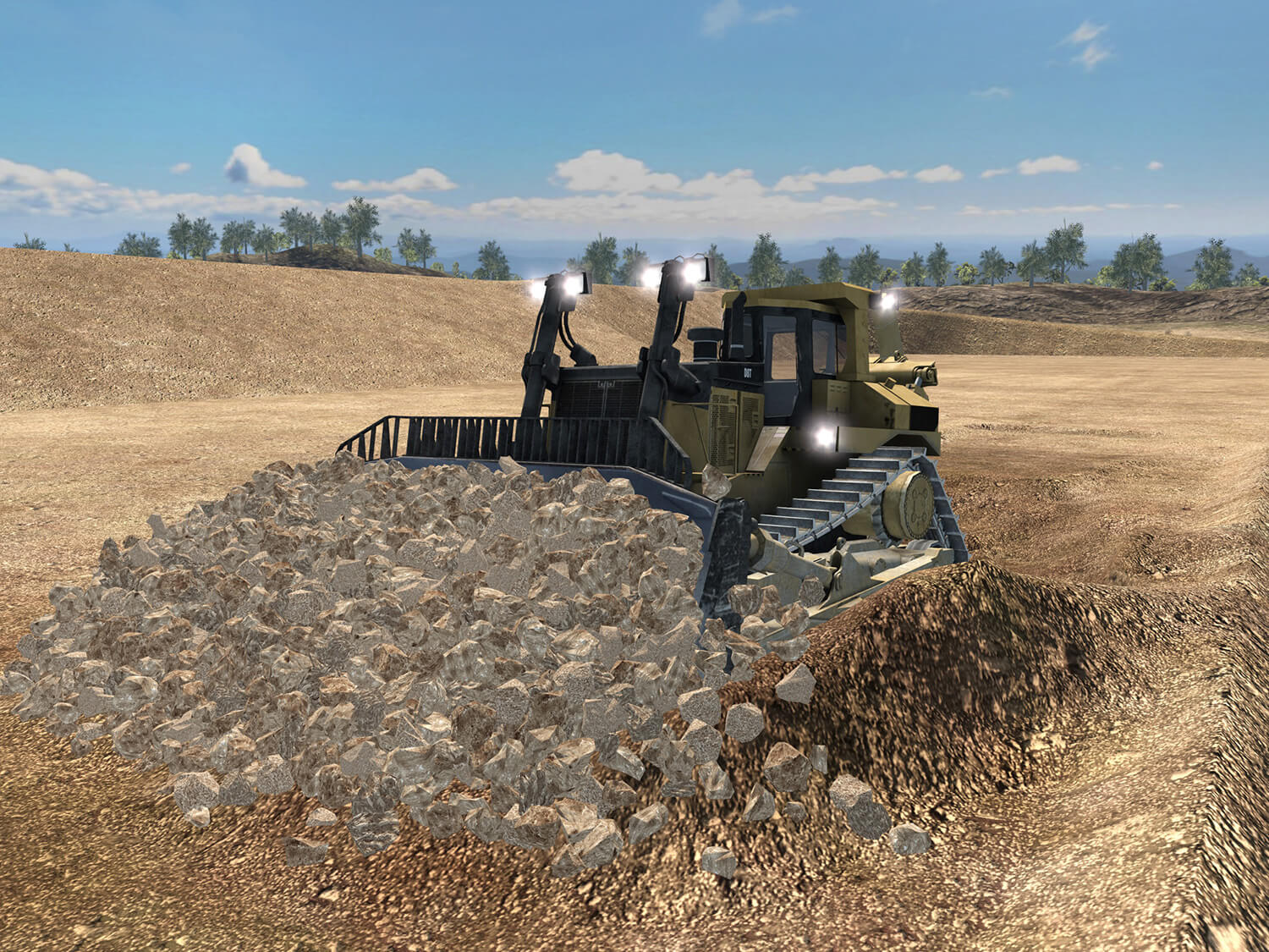 Cat D8T Dozing Training