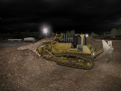 Komatsu D475A-5E0 Track Dozer (Palm Control) - Night Operating Training