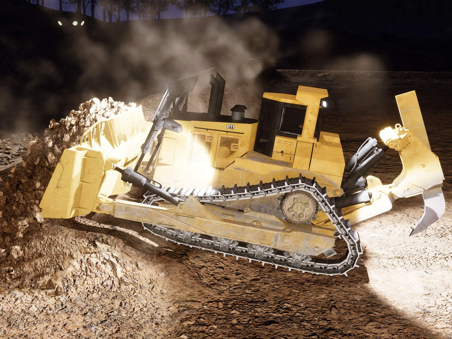 Cat D11 Night Training
