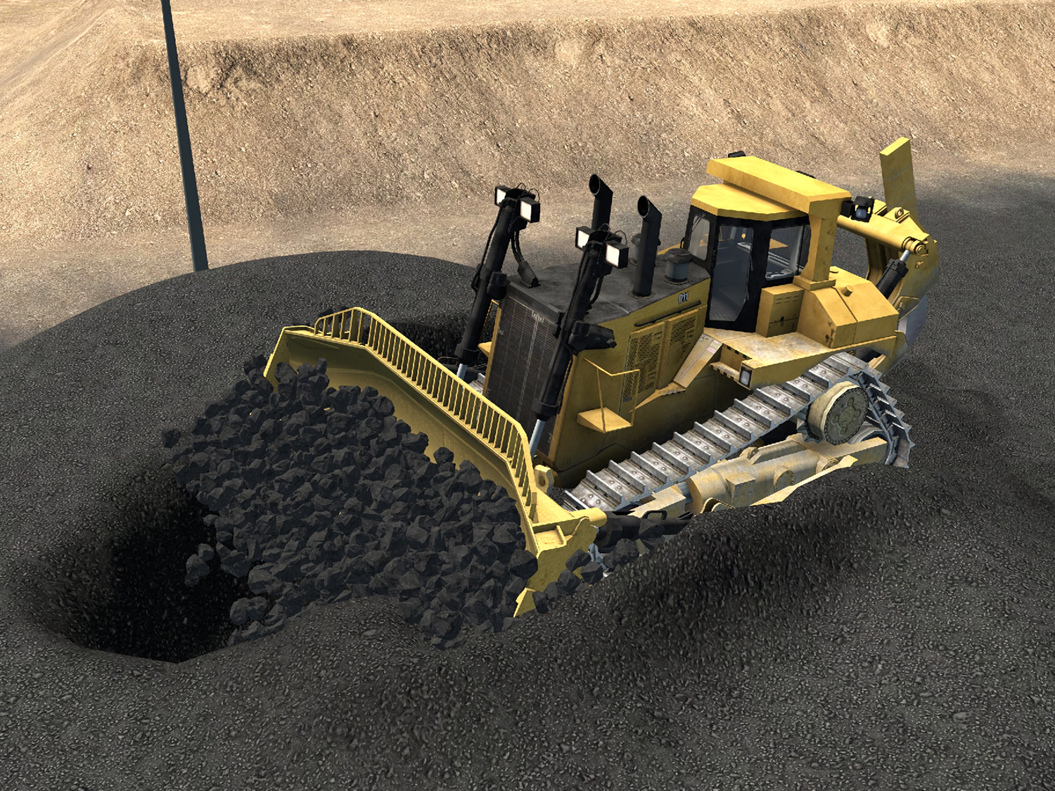 Cat D11 Coal Reclaiming Training