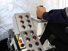 Dragline - Control joysticks and functional switch panel