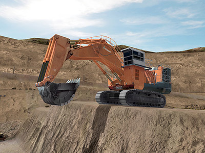 Hitachi EX2500-6 Excavator Digging Training