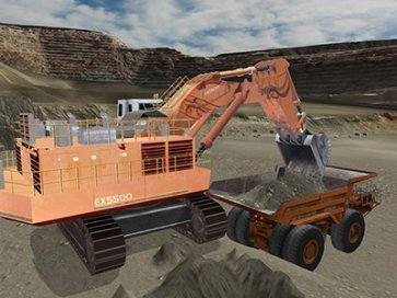 Hitachi EX5500-5 Dumping Training