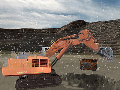 Hitachi EX5500-5 Adverse Weather Training