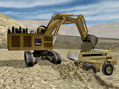 Komatsu PC4000-6 Dumping Training