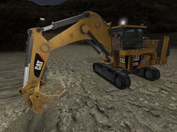 Cat 6020B Excavator Night Operation Training