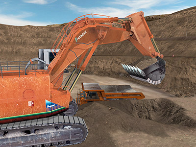 Hitachi EX2500-5 Digging Training
