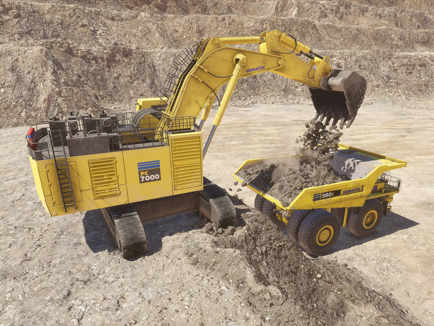 Komatsu PC5500-11, PC7000-11, PC8000E-6, PC7000E-11 - Dumping Training