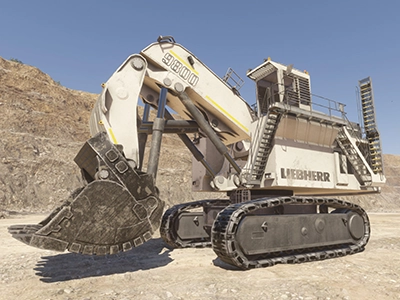 Liebherr R9800 Shovel Dumping Training