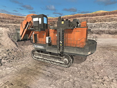 Hitachi EX5600-7 Shovel/Excavator Digging Training