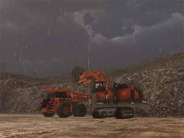 Hitachi EX5600-7 Shovel/Excavator Safe Operating Procedure Training (Rain)