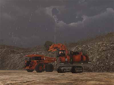 Hitachi EX5600-7 Shovel/Excavator Safe Operating Procedure Training (Rain)