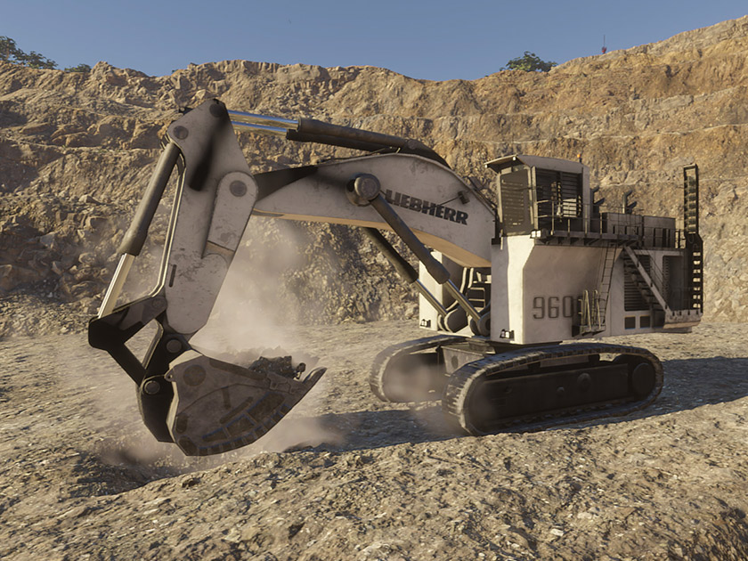 Liebherr R9600 Digging Training