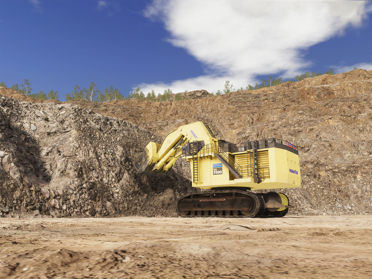 Komatsu PC5500-11, PC7000-11 (Modified Ignition) Digging Training