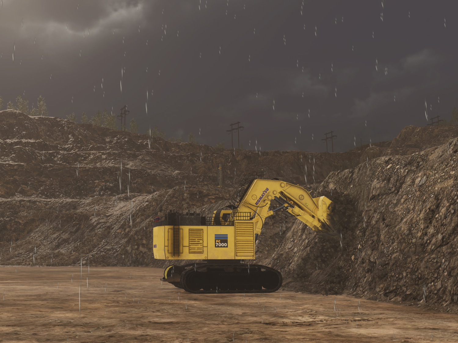 Komatsu PC5500-11, PC7000-11 (Modified Ignition) Adverse Weather Training