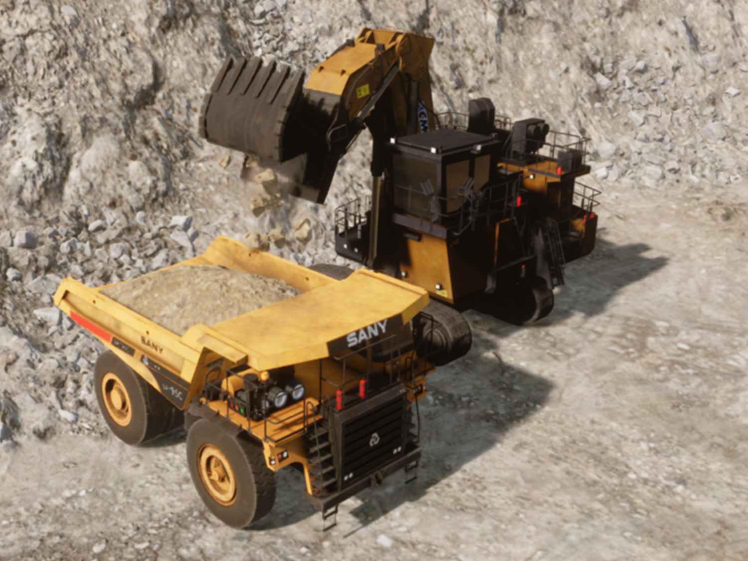 XCMG XE2000 Shovel Dumping Training