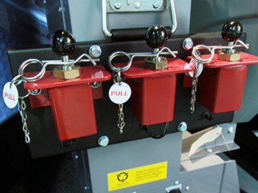 P&H 4100XPB Manual fire suppression controls