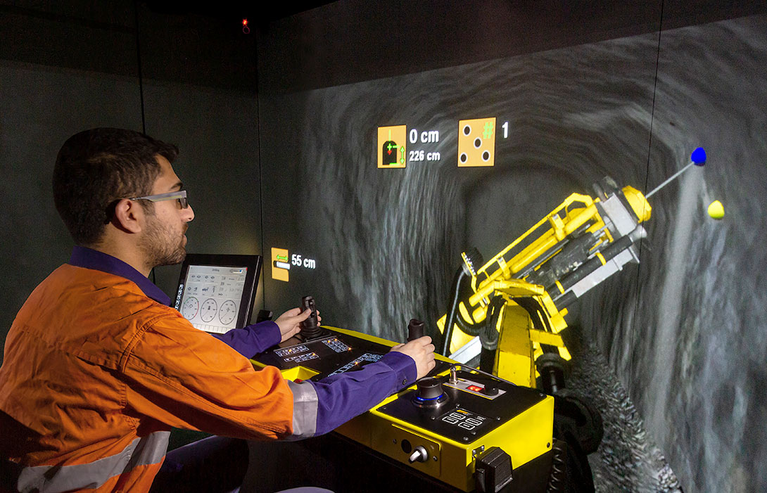 Simulator for Epiroc Simba ME7 C Longhole Production Drill Rig