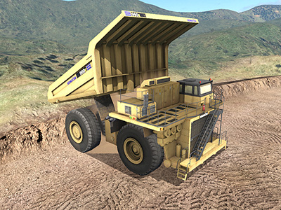 Komatsu 960E-1 Dumping Training